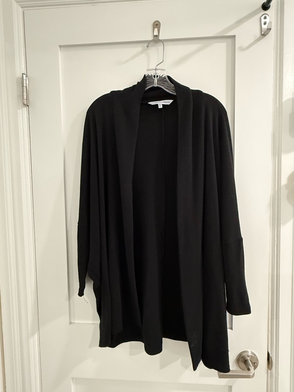 Cupcakes & cashmere black oversized dolman sleeve open cardigan (fair condition)